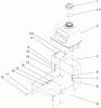 Rasenmäher für Großflächen 30314TE - Toro Mid-Size ProLine Mower, T-Bar, Gear Drive, 13 HP, 91cm Side Discharge Deck (SN: 250000001 - 250999999) (2005) Listas de piezas de repuesto y dibujos FRAME AND FUEL TANK ASSEMBLY