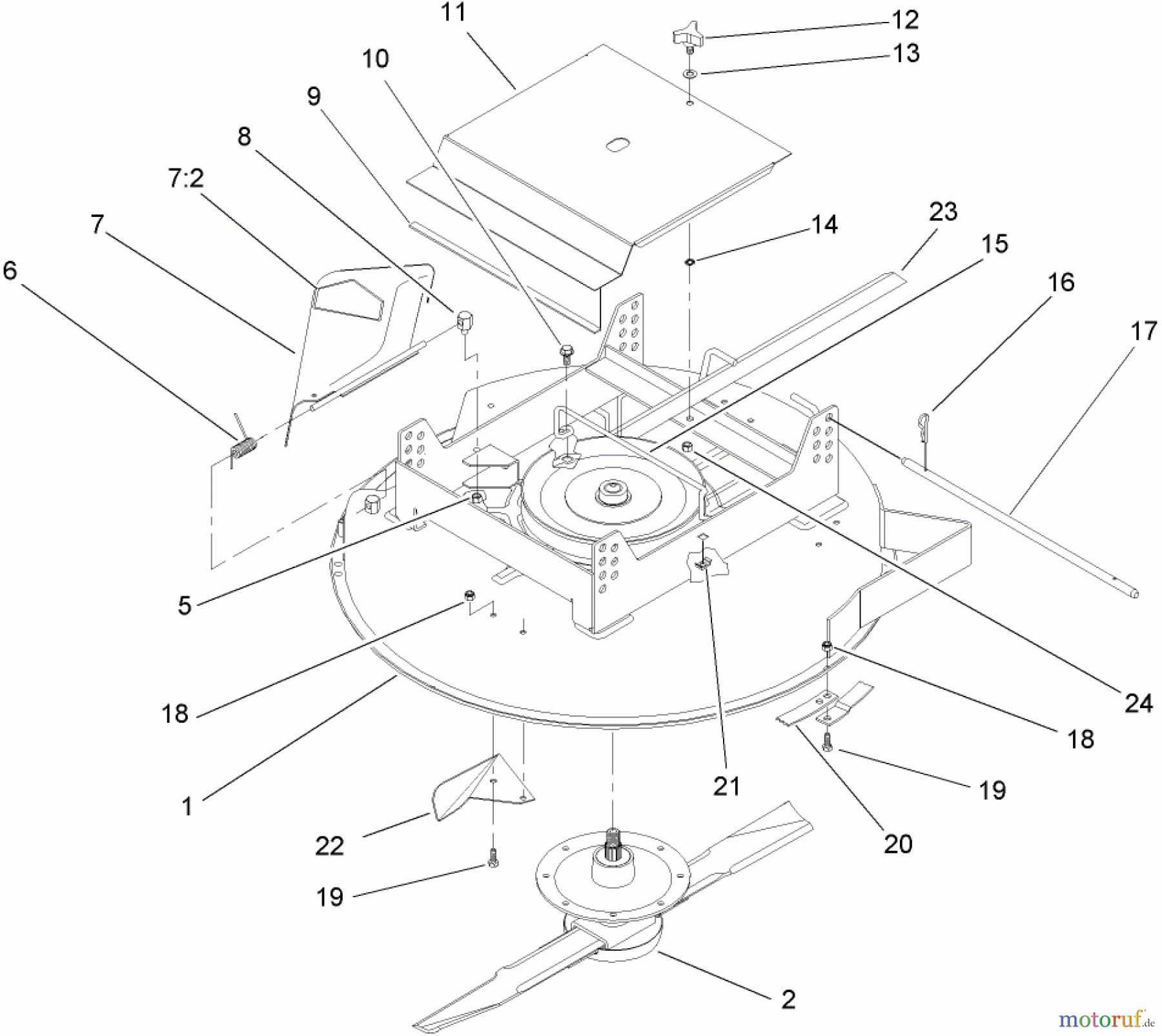  Rasenmäher für Großflächen 30316 - Toro Mid-Size ProLine Mower, Gear Drive, 13 HP, 32