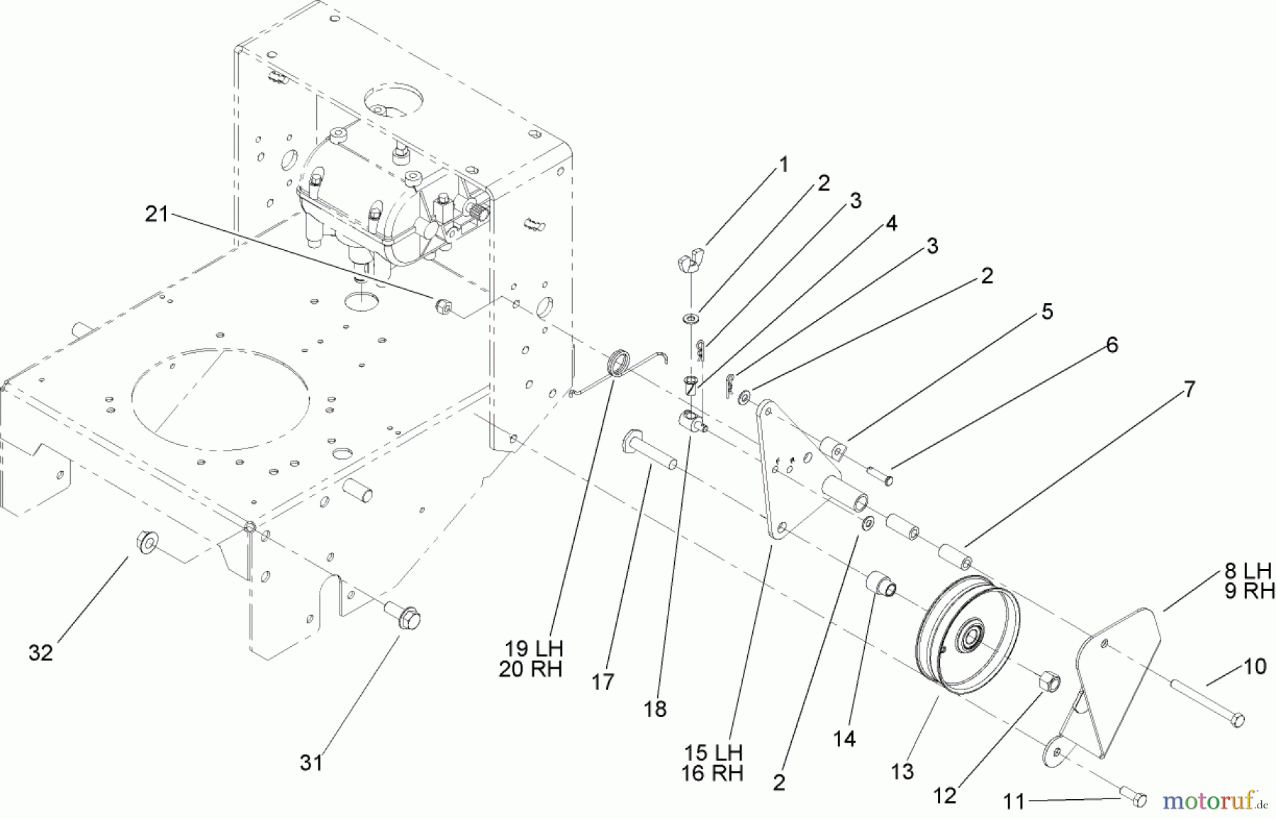  Rasenmäher für Großflächen 30317 - Toro Mid-Size ProLine Mower, T-Bar, Gear Drive, 15 HP, 36