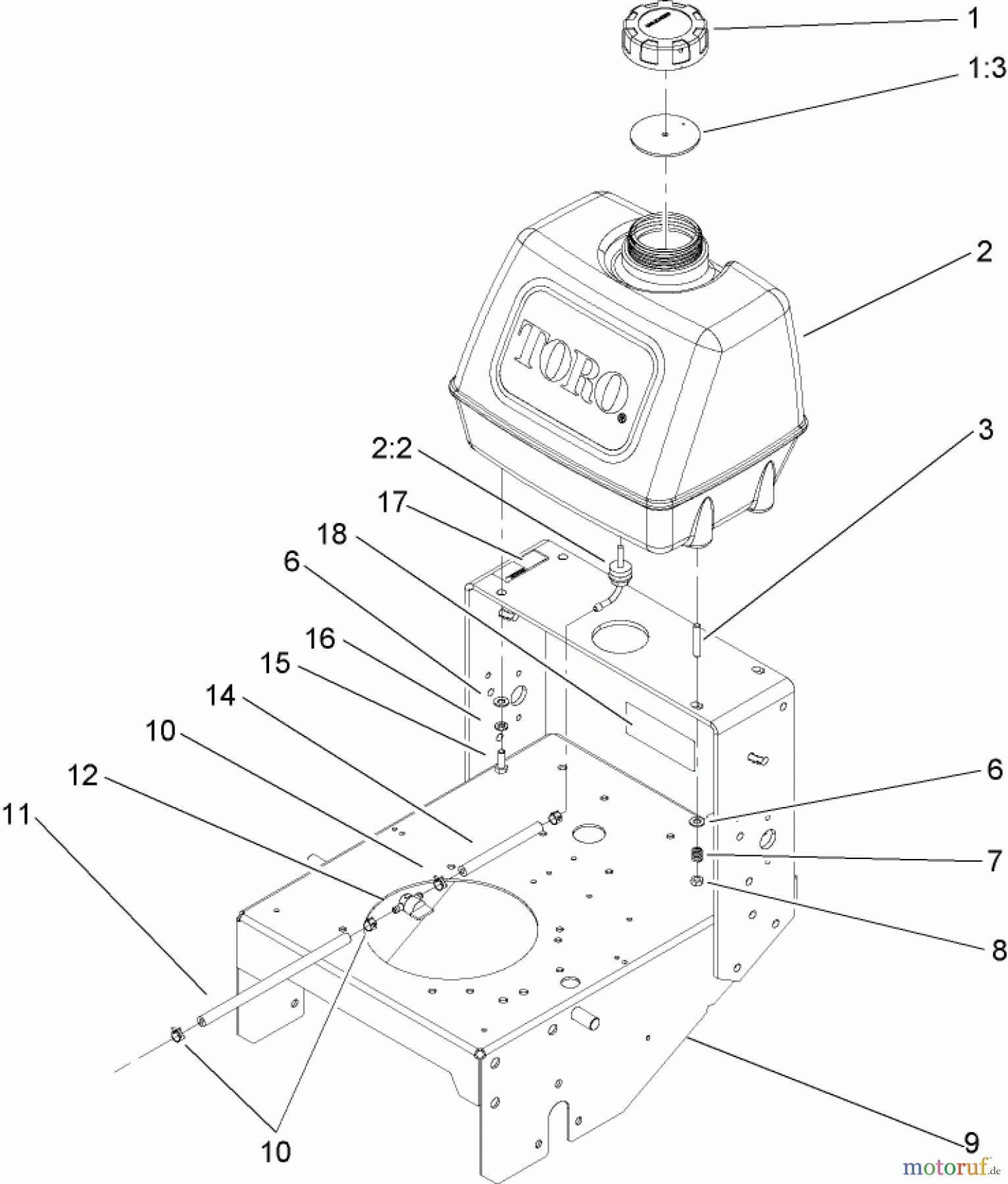  Rasenmäher für Großflächen 30318 - Toro Mid-Size ProLine Mower, T-Bar, Gear Drive, 15 HP, 44