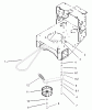 Rasenmäher für Großflächen 30321 - Toro Mid-Size ProLine Mower, T-Bar, Gear Drive, 17 hp, 44" Side Discharge Deck (SN: 230000001 - 230999999) (2003) Listas de piezas de repuesto y dibujos DRIVE BELT AND TENSIONER ASSEMBLY