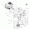 Rasenmäher für Großflächen 30321 - Toro Mid-Size ProLine Mower, T-Bar, Gear Drive, 17 hp, 44" Side Discharge Deck (SN: 230000001 - 230999999) (2003) Listas de piezas de repuesto y dibujos ENGINE INSTALLATION ASSEMBLY