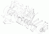 Rasenmäher für Großflächen 30332 - Toro Mid-Size ProLine Mower, Gear Drive, 15 hp, 44" Side Discharge Deck (SN: 210000001 - 210999999) (2001) Listas de piezas de repuesto y dibujos WHEEL DRIVE AND BRAKE SYSTEM ASSEMBLY