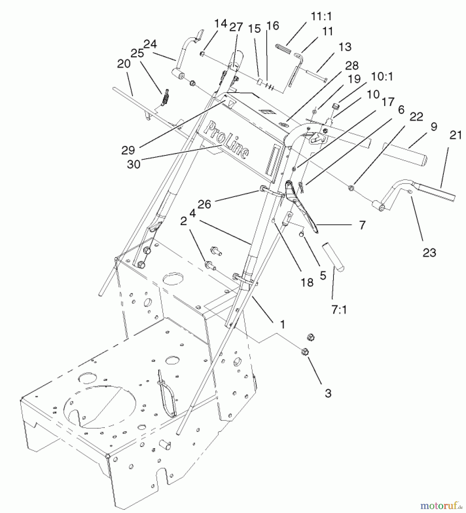  Rasenmäher für Großflächen 30333 - Toro Mid-Size ProLine Mower, Gear Drive, 15 hp, 52