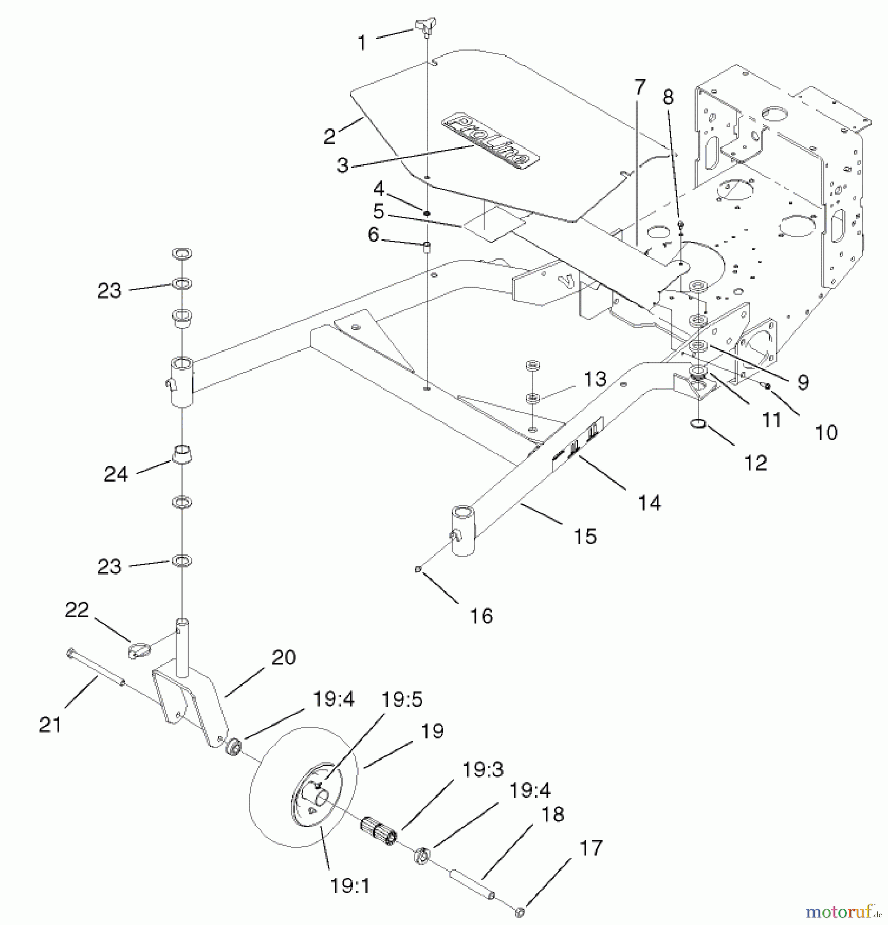  Rasenmäher für Großflächen 30334 - Toro Mid-Size ProLine Mower, Gear Drive, 17 hp, 52