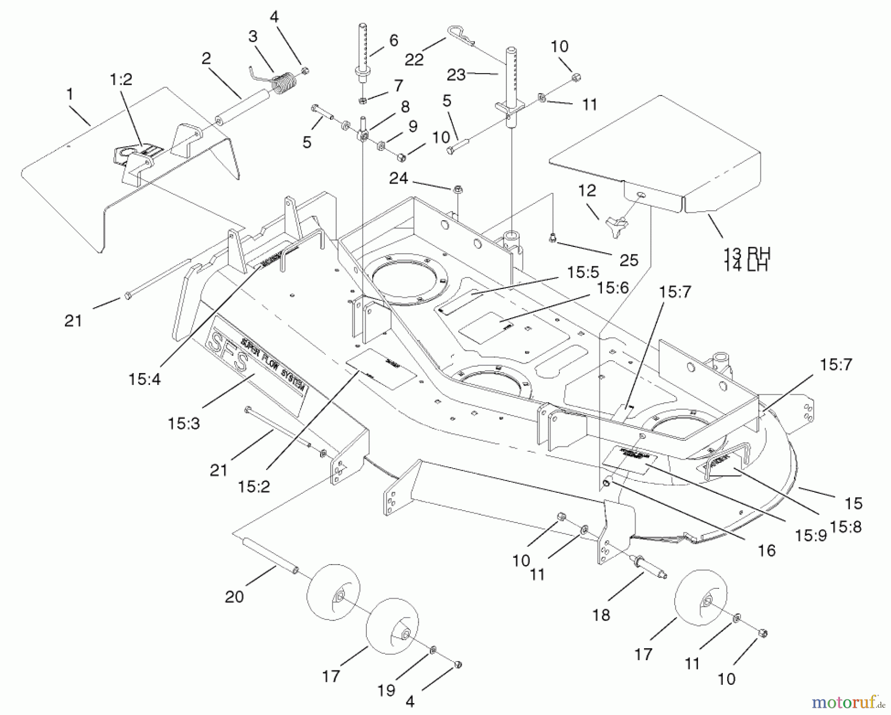  Rasenmäher für Großflächen 30334 - Toro Mid-Size ProLine Mower, Gear Drive, 17 hp, 52