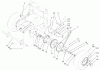 Rasenmäher für Großflächen 30334 - Toro Mid-Size ProLine Mower, Gear Drive, 17 hp, 52" Side Discharge Deck (SN: 210000001 - 210999999) (2001) Listas de piezas de repuesto y dibujos WHEEL DRIVE AND BRAKE SYSTEM ASSEMBLY