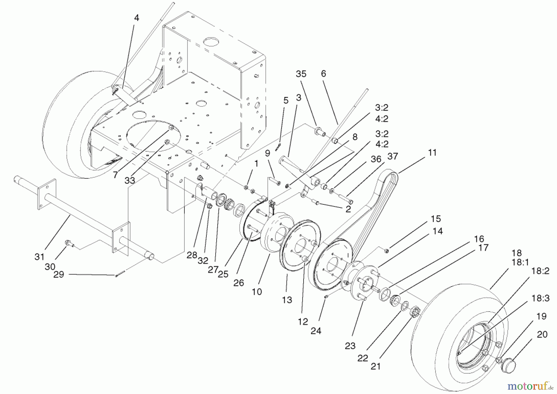  Rasenmäher für Großflächen 30334 - Toro Mid-Size ProLine Mower, Gear Drive, 17 hp, 52