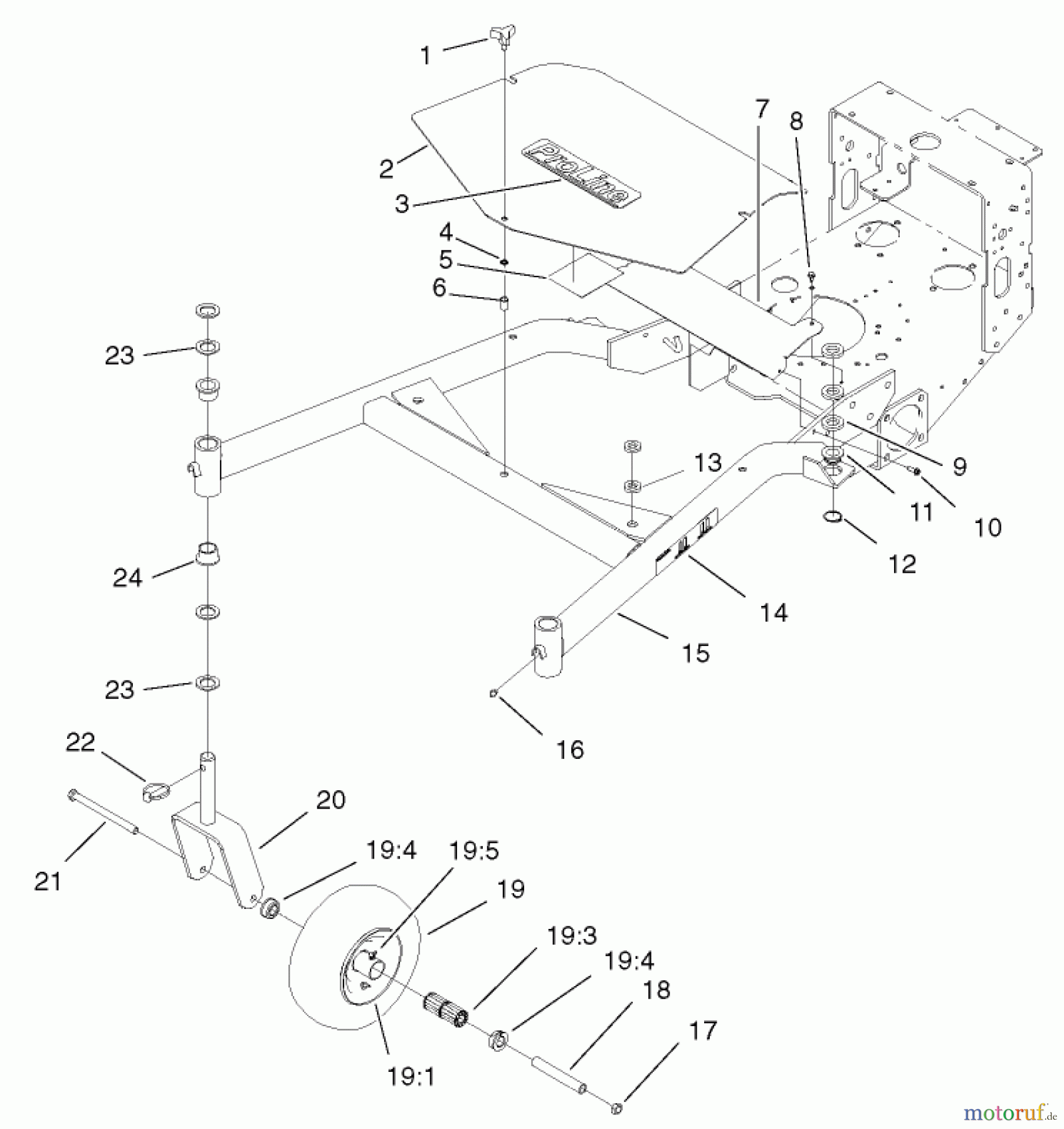  Rasenmäher für Großflächen 30339 - Toro Mid-Size ProLine Mower, Hydro Drive, 15 hp, 52