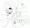 Rasenmäher für Großflächen 30340 - Toro Mid-Size ProLine Mower, Hydro Drive, 17 hp, 44" Side Discharge Deck (SN: 210000001 - 210999999) (2001) Listas de piezas de repuesto y dibujos ENGINE AND CLUTCH ASSEMBLY