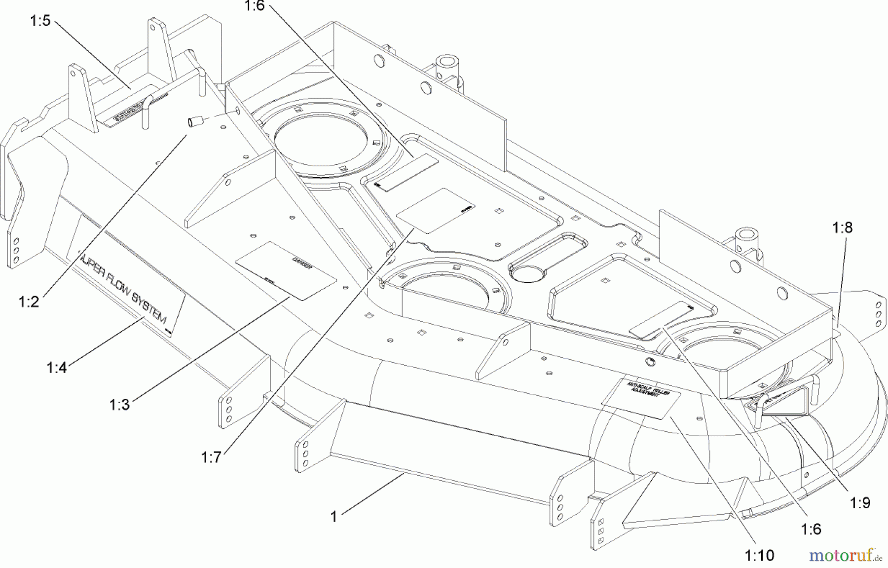  Rasenmäher für Großflächen 30342 - Toro Mid-Size ProLine Mower, T-Bar, Gear Drive, 17 HP, 52