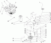 Rasenmäher für Großflächen 30342 - Toro Mid-Size ProLine Mower, T-Bar, Gear Drive, 17 HP, 52" Side Discharge Deck (SN: 250000001 - 250999999) (2005) Listas de piezas de repuesto y dibujos ENGINE INSTALLATION ASSEMBLY