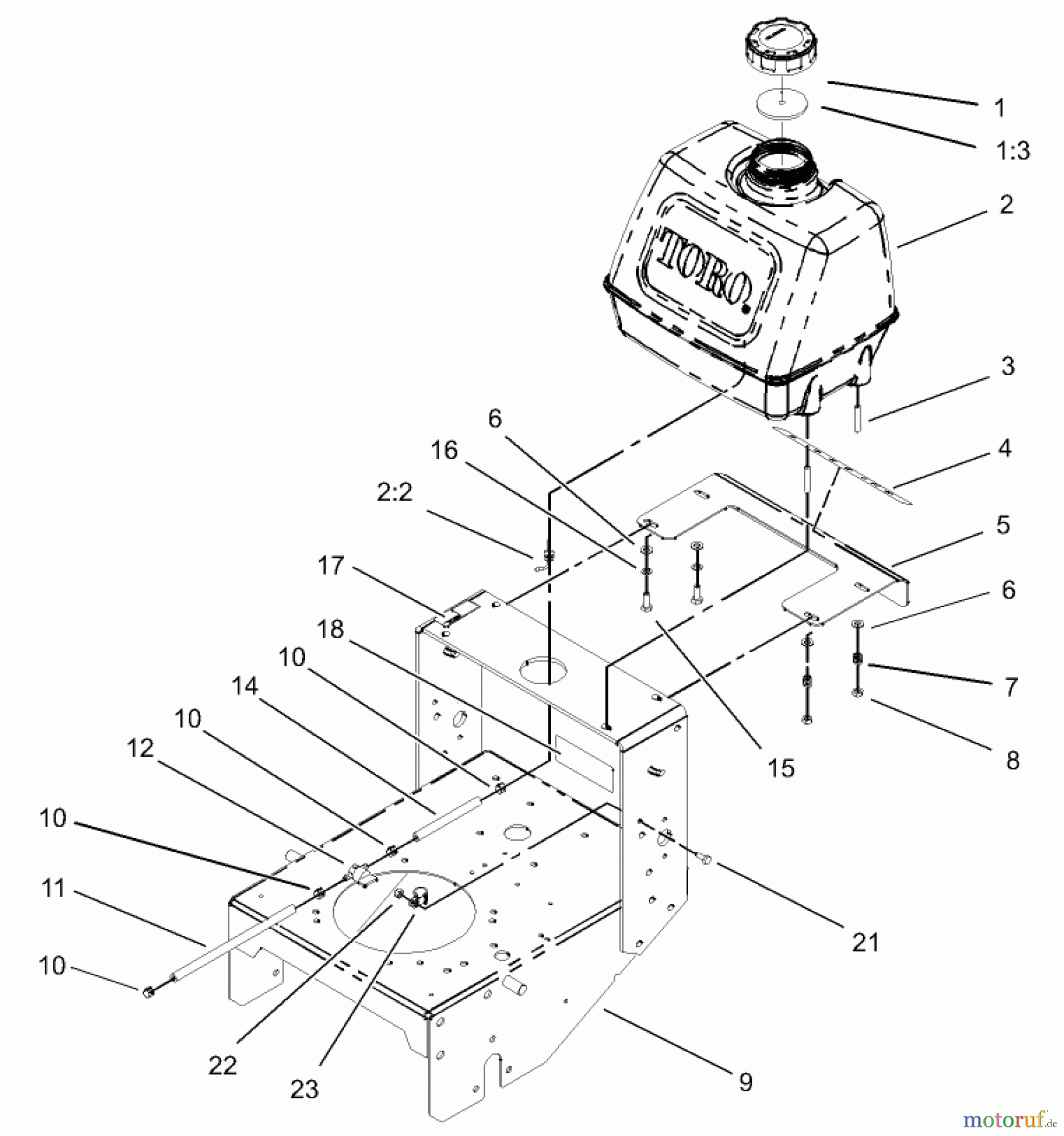  Rasenmäher für Großflächen 30431 - Toro Mid-Size ProLine Mower, Pistol Grip, Gear Drive, 15 hp, 44