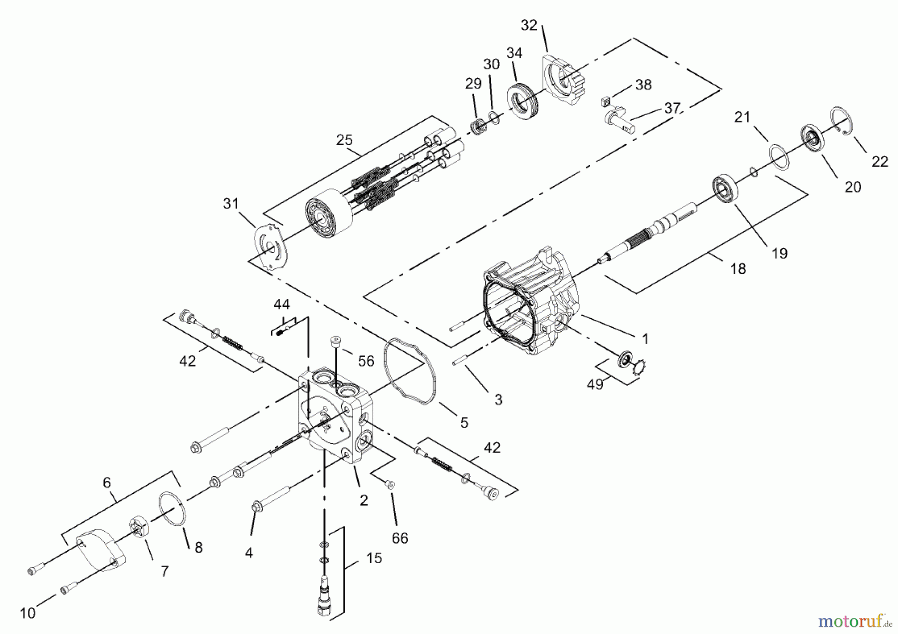  Rasenmäher für Großflächen 30433 - Toro Mid-Size ProLine Mower, Pistol Grip, Hydro Drive, 15 HP, 36