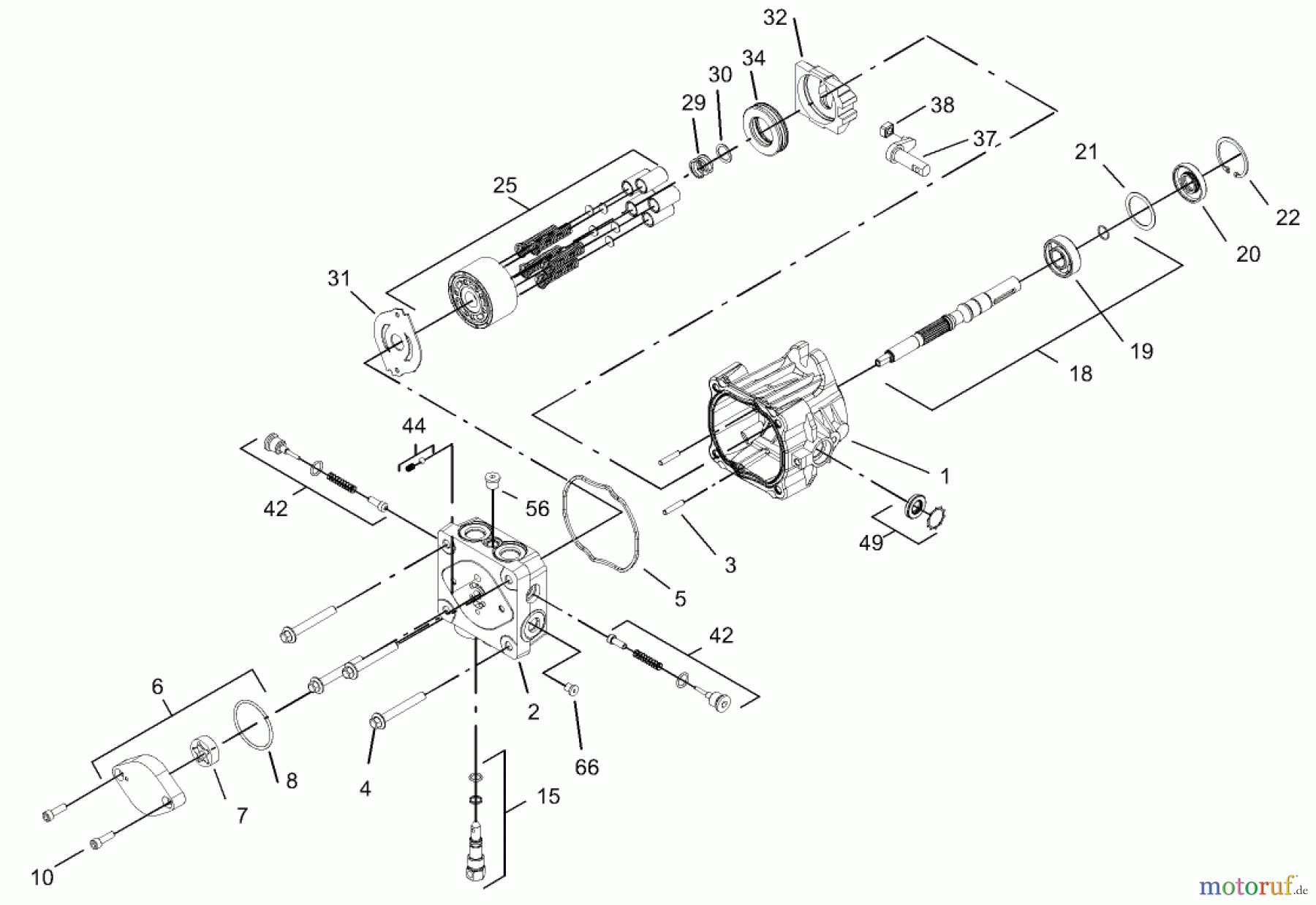  Rasenmäher für Großflächen 30433 - Toro Mid-Size ProLine Mower, Pistol Grip, Hydro Drive, 15 HP, 36