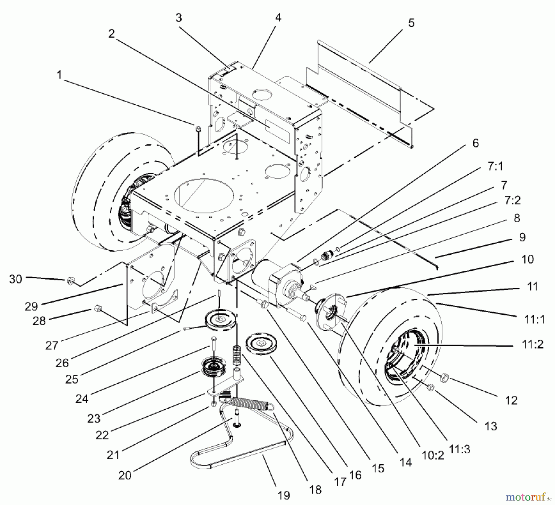  Rasenmäher für Großflächen 30433 - Toro Mid-Size ProLine Mower, Pistol Grip, Hydro Drive, 15 hp, 36