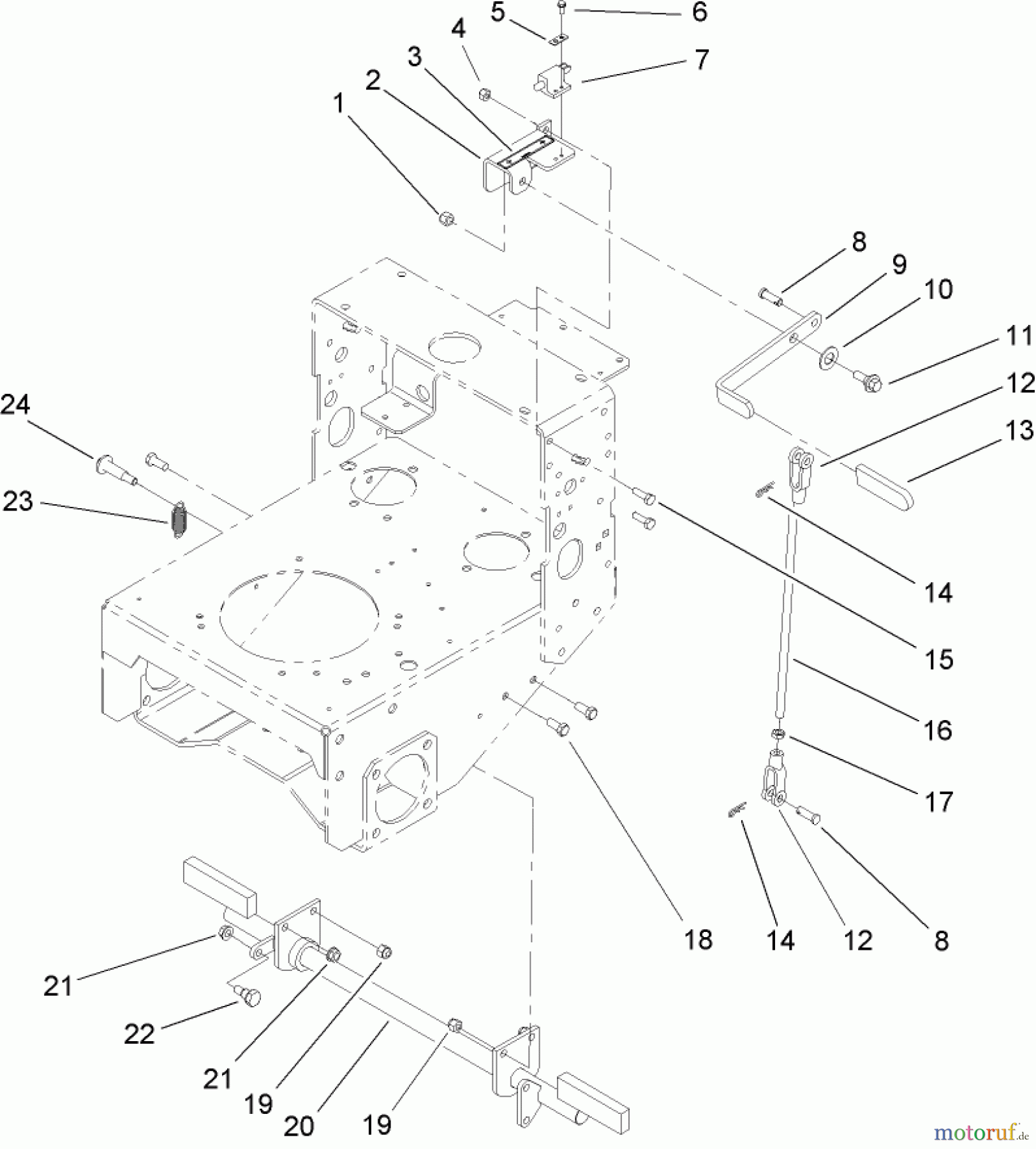  Rasenmäher für Großflächen 30433 - Toro Mid-Size ProLine Mower, Pistol Grip, Hydro Drive, 15 HP, 36