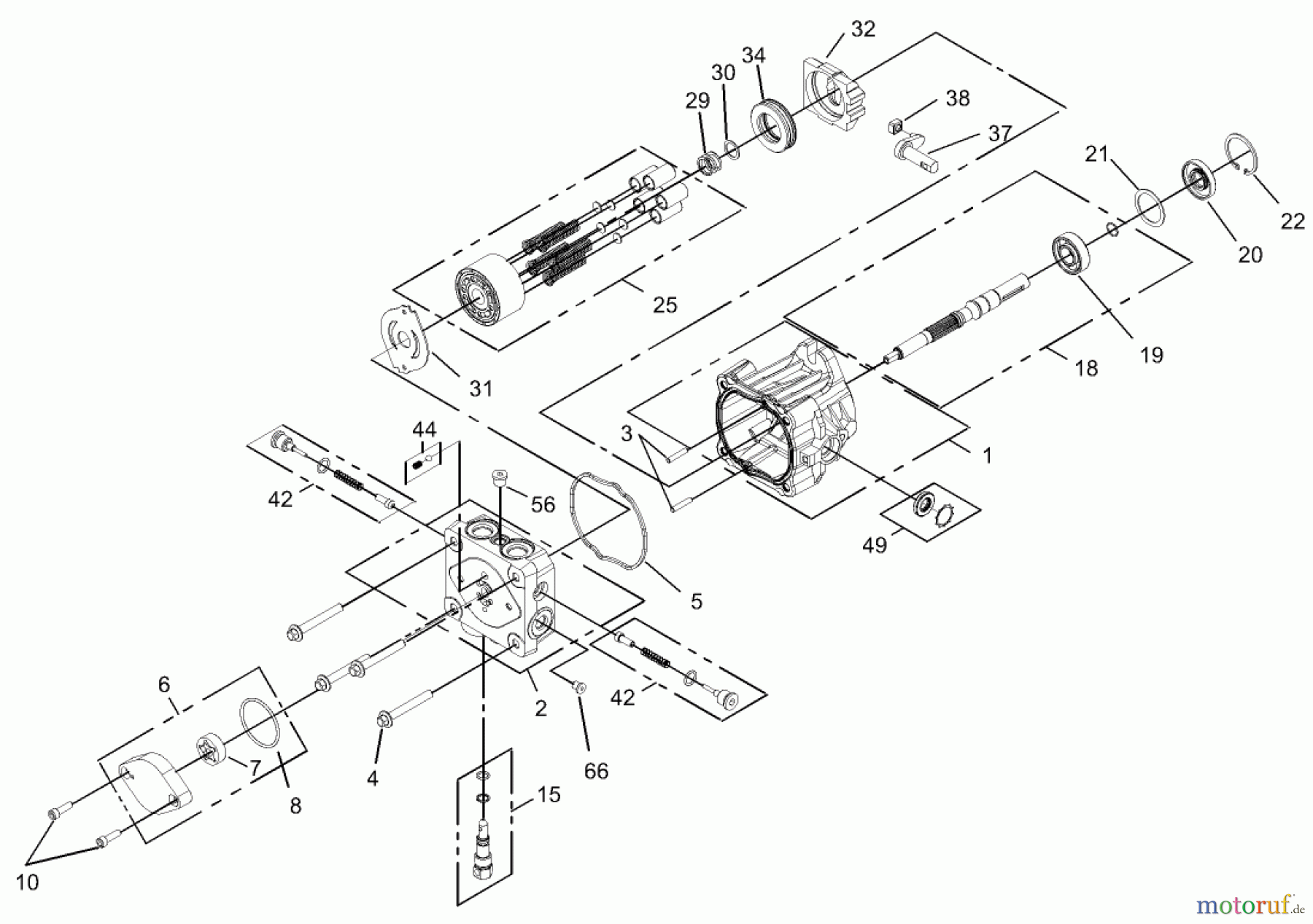  Rasenmäher für Großflächen 30434 - Toro Mid-Size ProLine Mower, Pistol Grip, Hydro Drive, 15 hp, 44