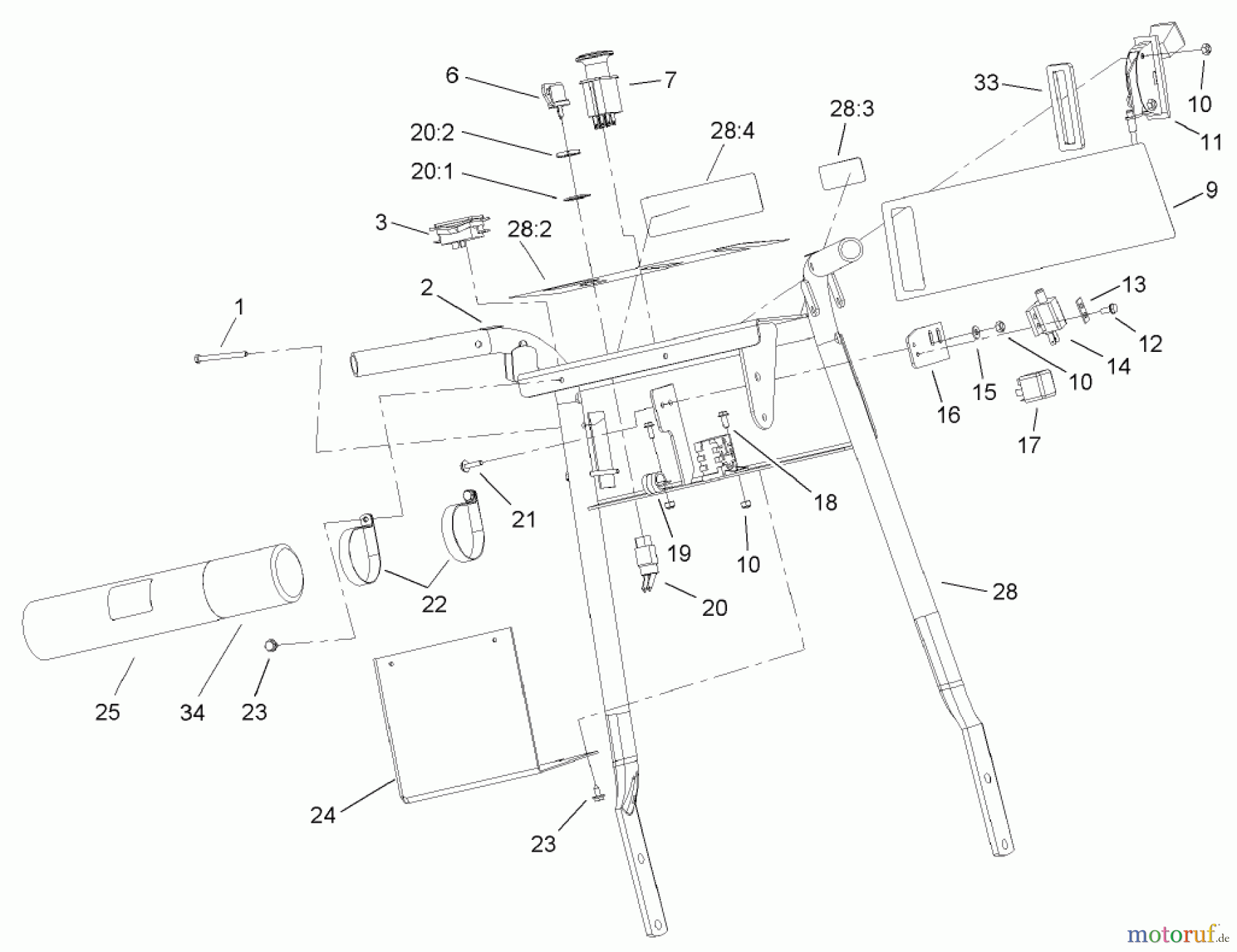  Rasenmäher für Großflächen 30435 - Toro Mid-Size ProLine Mower, Pistol Grip, Hydro Drive, 17 hp, 44