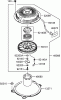 Rasenmäher für Großflächen 30438 - Toro Mid-Size ProLine Mower, Pistol Grip, Gear Drive, 17 HP, 52" Side Discharge Deck (SN: 240000001 - 240999999) (2004) Listas de piezas de repuesto y dibujos STARTER ASSEMBLY KAWASAKI FH541V-AS30