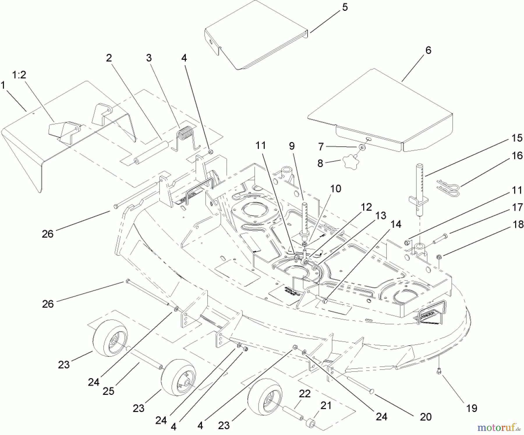  Rasenmäher für Großflächen 30439 - Toro Mid-Size ProLine Mower, Pistol Grip, Hydro Drive, 15 HP, 44