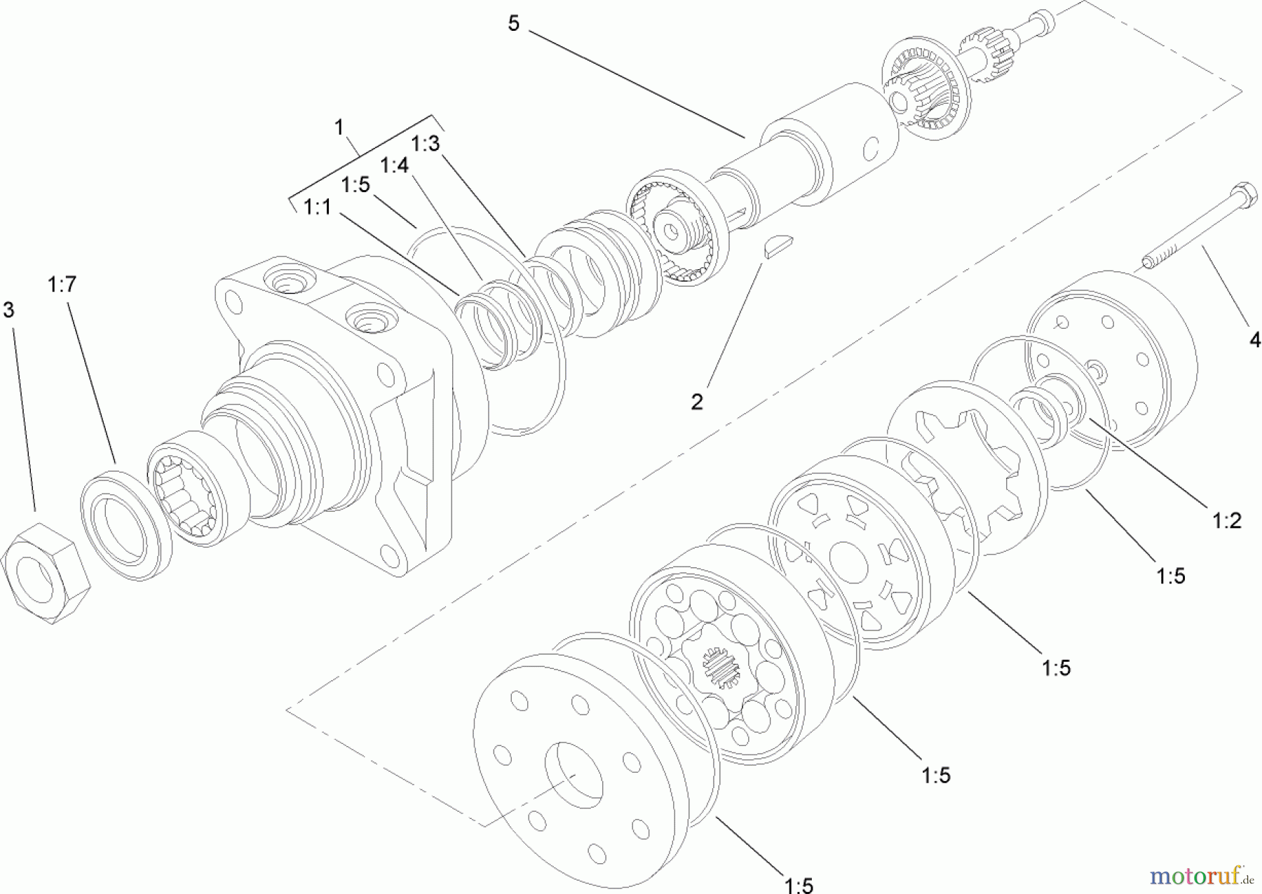  Rasenmäher für Großflächen 30439 - Toro Mid-Size ProLine Mower, Pistol Grip, Hydro Drive, 15 HP, 44