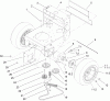 Rasenmäher für Großflächen 30441 - Toro Mid-Size ProLine Mower, Pistol Grip, Hydro Drive, 17 HP, 52" Side Discharge Deck (SN: 240000001 - 240999999) (2004) Listas de piezas de repuesto y dibujos WHEEL AND DRIVE ASSEMBLY