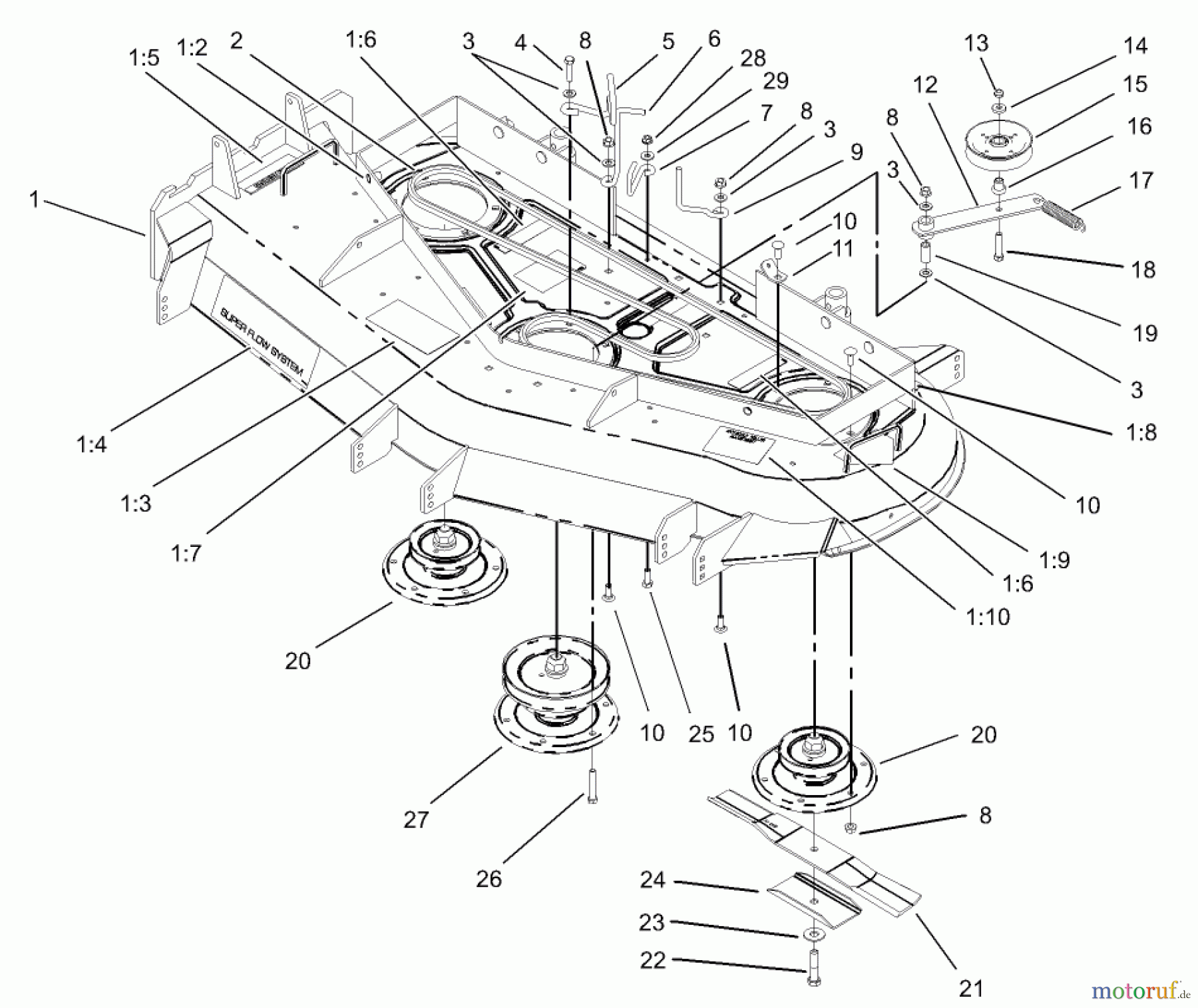  Rasenmäher für Großflächen 30441 - Toro Mid-Size ProLine Mower, Pistol Grip, Hydro Drive, 17 HP, 52