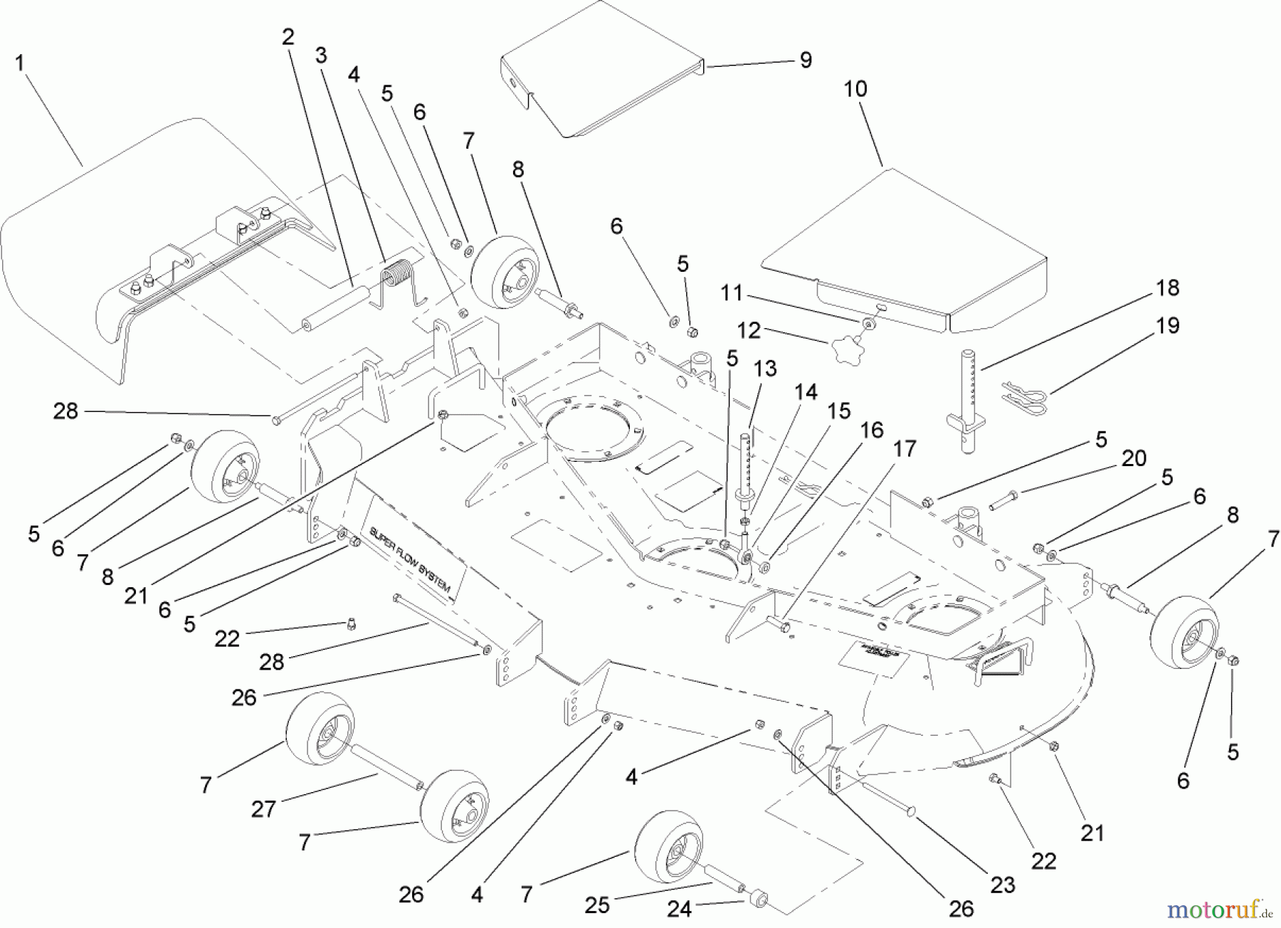  Rasenmäher für Großflächen 30441 - Toro Mid-Size ProLine Mower, Pistol Grip, Hydro Drive, 17 HP, 52