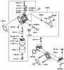 Rasenmäher für Großflächen 30519 - Toro Mid-Size ProLine Mower, Pistol Grip, Gear Drive, 13 HP, 36" Side Discharge Deck (SN: 240000001 - 240999999) (2004) Listas de piezas de repuesto y dibujos CARBURETOR ASSEMBLY KAWASAKI FH381V-AS25