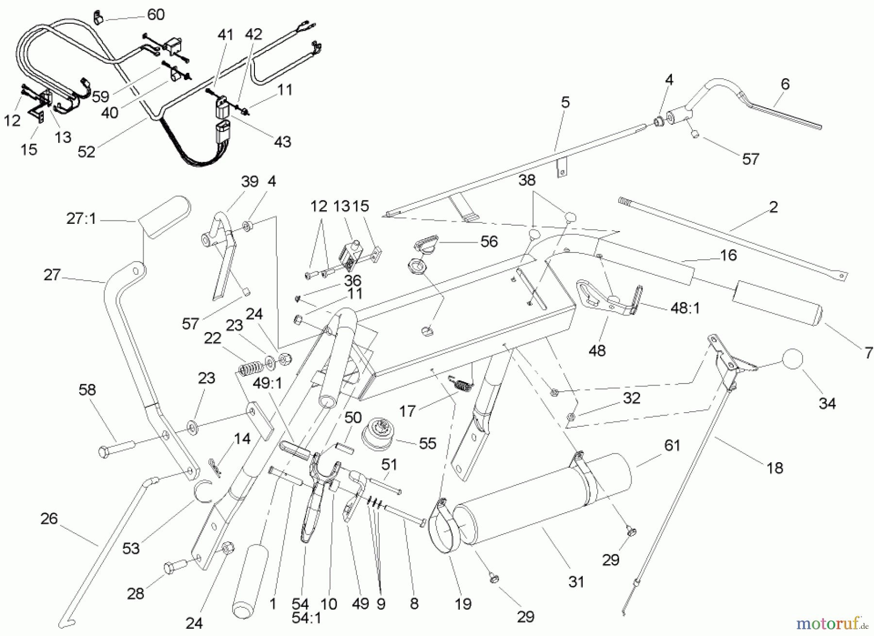  Rasenmäher für Großflächen 30519 - Toro Mid-Size ProLine Mower, Pistol Grip, Gear Drive, 13 HP, 36