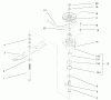 Rasenmäher für Großflächen 30521 - Toro Mid-Size ProLine Mower, Pistol Grip, Gear Drive, 12.5 hp, 36" Side Discharge Deck (SN: 230000001 - 230999999) (2003) Listas de piezas de repuesto y dibujos SPINDLE ASSEMBLY