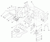 Rasenmäher für Großflächen 30521 - Toro Mid-Size ProLine Mower, Pistol Grip, Gear Drive, 12.5 hp, 36" Side Discharge Deck (SN: 230000001 - 230999999) (2003) Listas de piezas de repuesto y dibujos TRANSMISSION AND DRIVE PULLEY ASSEMBLY
