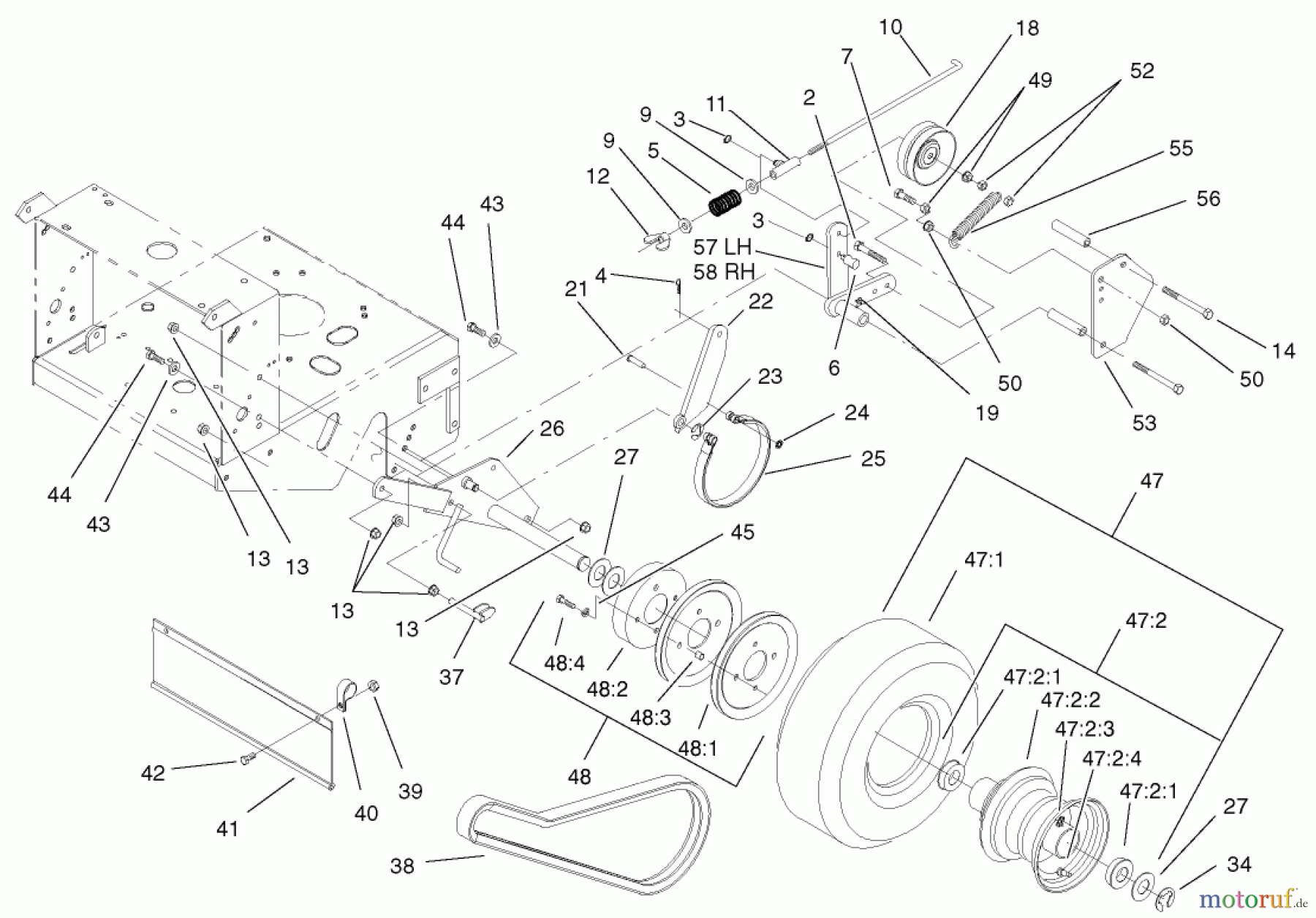  Rasenmäher für Großflächen 30521 - Toro Mid-Size ProLine Mower, Pistol Grip, Gear Drive, 12.5 hp, 36