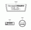Rasenmäher für Großflächen 30523 - Toro Mid-Size ProLine Mower, Pistol Grip, Gear Drive, 15 hp, 48" Side Discharge Deck (SN: 230000001 - 230005000) (2003) Listas de piezas de repuesto y dibujos LABEL ASSEMBLY KAWASAKI FH451V-BS04