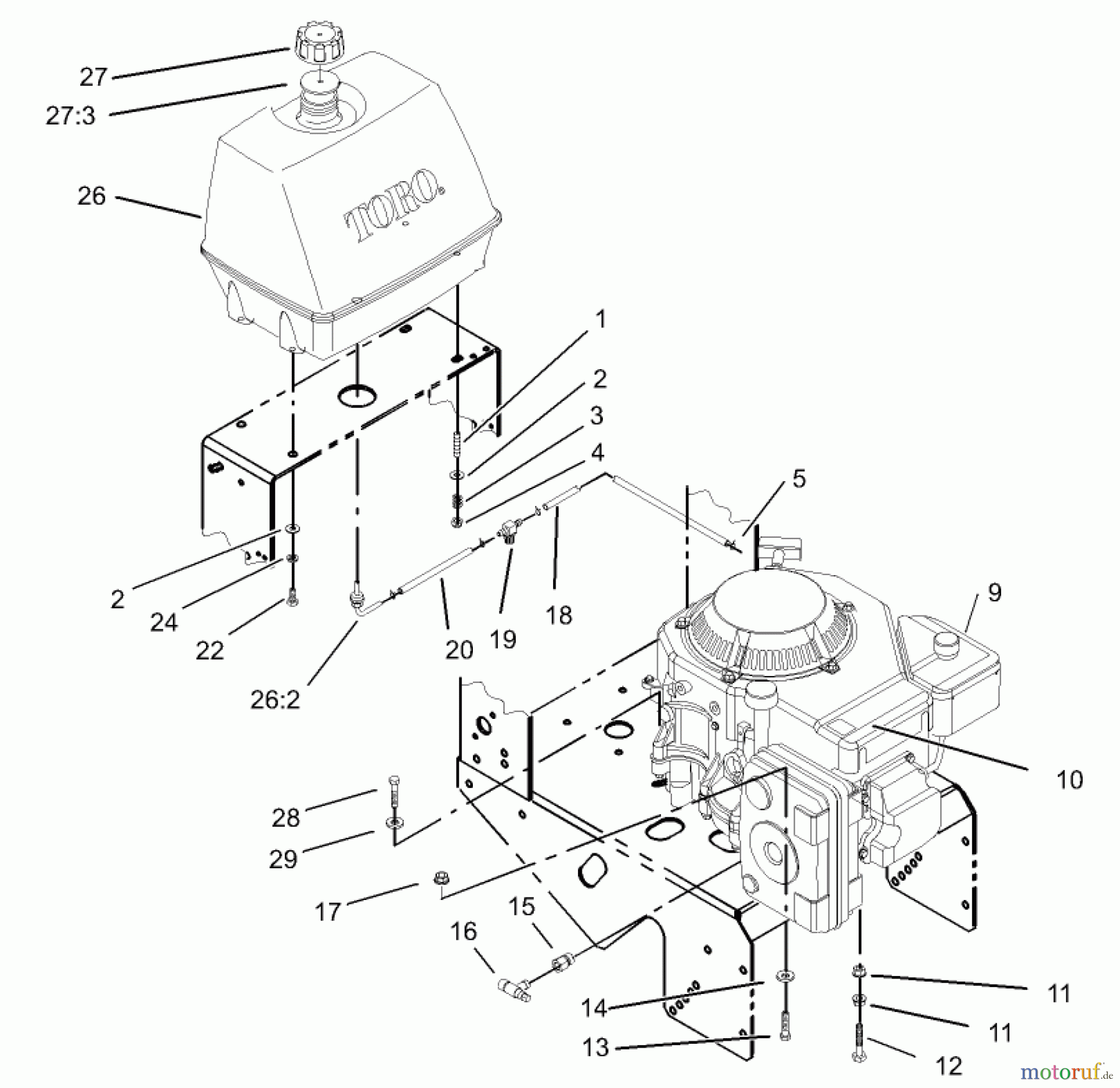  Rasenmäher für Großflächen 30523 - Toro Mid-Size ProLine Mower, Pistol Grip, Gear Drive, 15 hp, 48