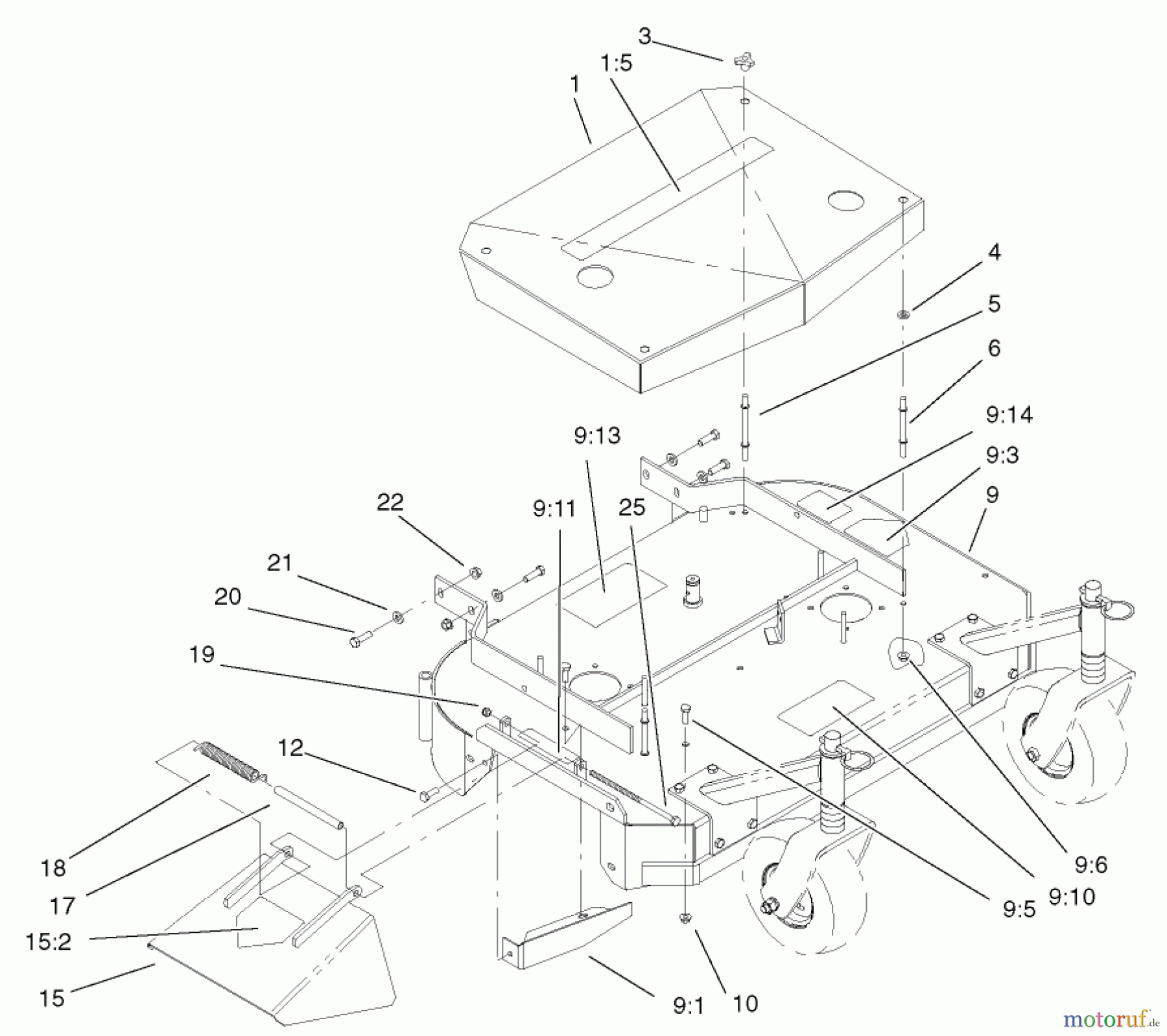  Rasenmäher für Großflächen 30524 - Toro Mid-Size ProLine Mower, Pistol Grip, Hydro Drive, 15 hp, 36