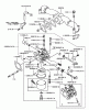 Rasenmäher für Großflächen 30524 - Toro Mid-Size ProLine Mower, Pistol Grip, Hydro Drive, 15 hp, 36" Side Discharge Deck (SN: 230000001 - 230999999) (2003) Listas de piezas de repuesto y dibujos CARBURETOR ASSEMBLY KAWASAKI FH451V-BS04