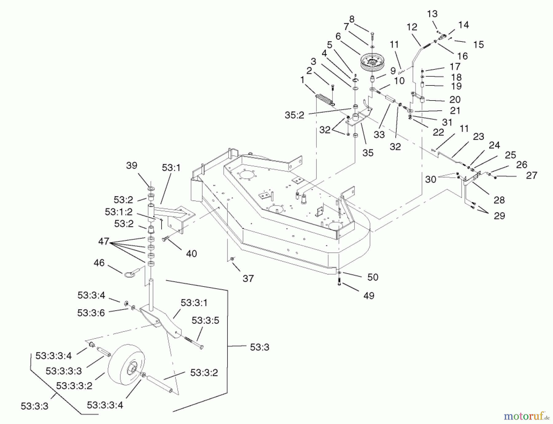  Rasenmäher für Großflächen 30524 - Toro Mid-Size ProLine Mower, Pistol Grip, Hydro Drive, 15 hp, 36