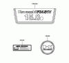 Rasenmäher für Großflächen 30524 - Toro Mid-Size ProLine Mower, Pistol Grip, Hydro Drive, 15 hp, 36" Side Discharge Deck (SN: 230000001 - 230999999) (2003) Listas de piezas de repuesto y dibujos LABEL ASSEMBLY KAWASAKI FH451V-BS04