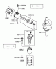 Rasenmäher für Großflächen 30524 - Toro Mid-Size ProLine Mower, Pistol Grip, Hydro Drive, 15 hp, 36" Side Discharge Deck (SN: 230000001 - 230999999) (2003) Listas de piezas de repuesto y dibujos PISTON/CRANKSHAFT ASSEMBLY KAWASAKI FH451V-BS04