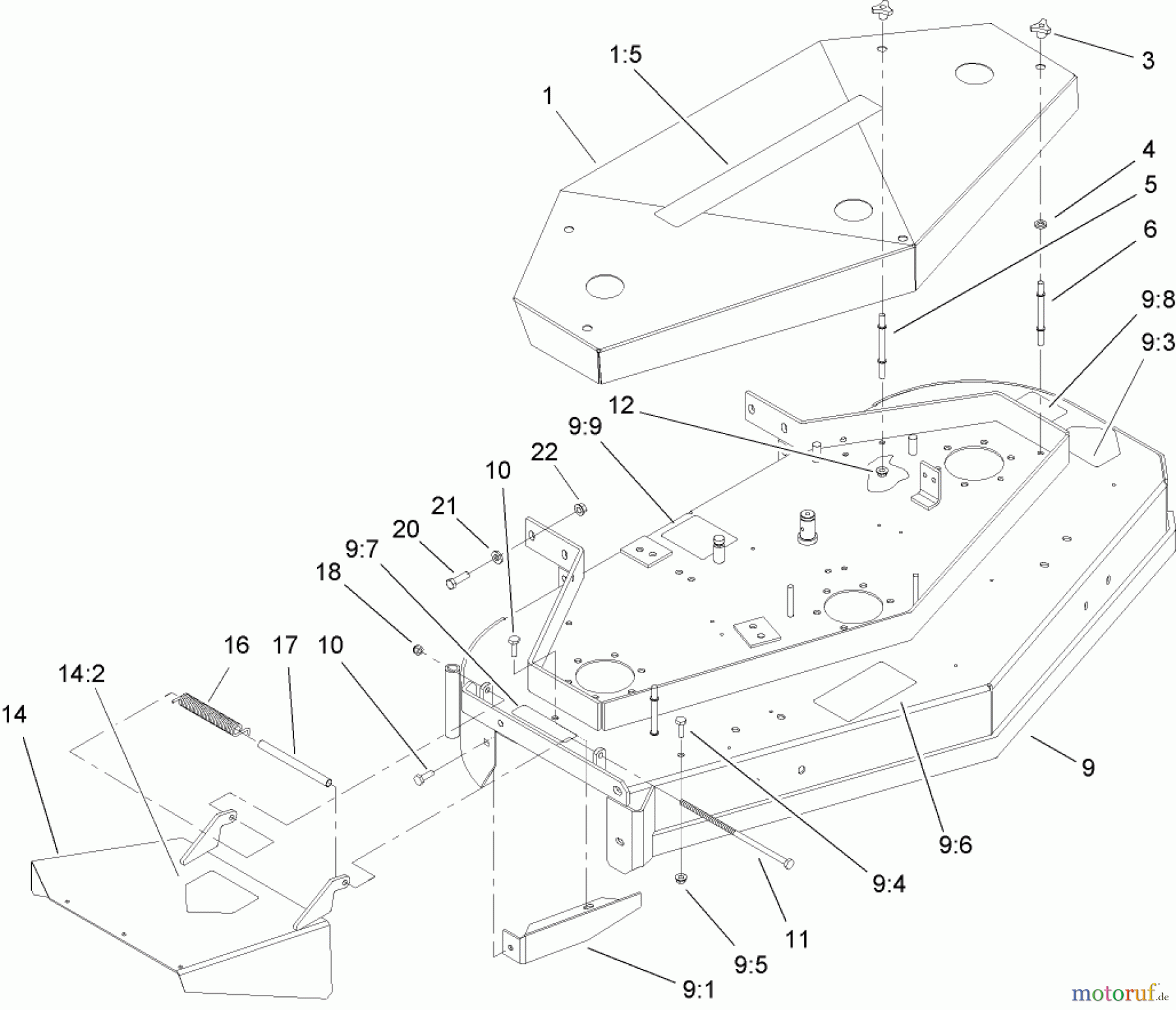  Rasenmäher für Großflächen 30531 - Toro Mid-Size ProLine Mower, Pistol Grip, Gear Drive, 15 hp, 48