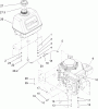 Rasenmäher für Großflächen 30531 - Toro Mid-Size ProLine Mower, Pistol Grip, Gear Drive, 15 hp, 48" Side Discharge Deck (SN: 240000001 - 240999999) (2004) Listas de piezas de repuesto y dibujos ENGINE AND FUEL TANK ASSEMBLY
