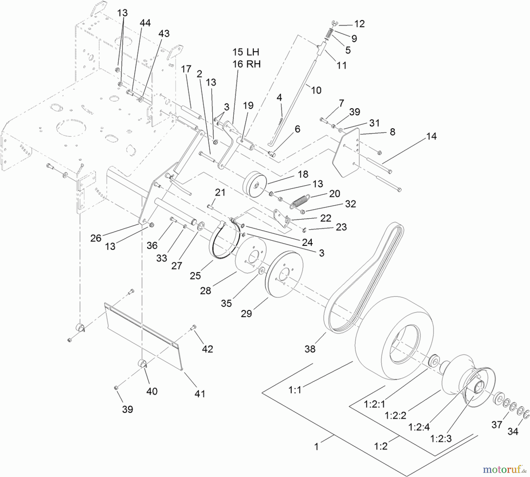  Rasenmäher für Großflächen 30632 - Toro Commercial Walk-Behind Mower, Fixed Deck, Pistol Grip, Gear Drive, 32