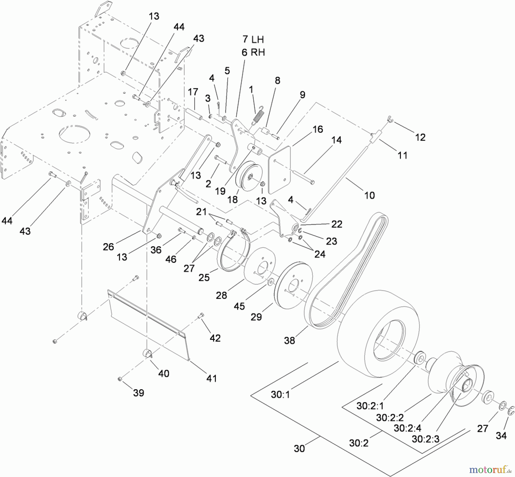  Rasenmäher für Großflächen 30672 - Toro Commercial Walk-Behind Mower, Fixed Deck, T-Bar, Gear Drive, 32