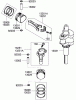 Rasenmäher für Großflächen 30682 - Toro Commercial Walk-Behind Mower, Fixed Deck, Pistol Grip, Gear Drive, 32" Cutting Unit (SN: 290000001 - 290999999) (2009) Listas de piezas de repuesto y dibujos PISTON AND CRANKSHAFT ASSEMBLY KAWASAKI FH430V-CS25