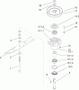 Rasenmäher für Großflächen 30692 - Toro Commercial Walk-Behind Mower, Fixed Deck, T-Bar, Gear Drive, 32" Cutting Unit (SN: 260000001 - 260999999) (2006) Listas de piezas de repuesto y dibujos SPINDLE AND BLADE ASSEMBLY
