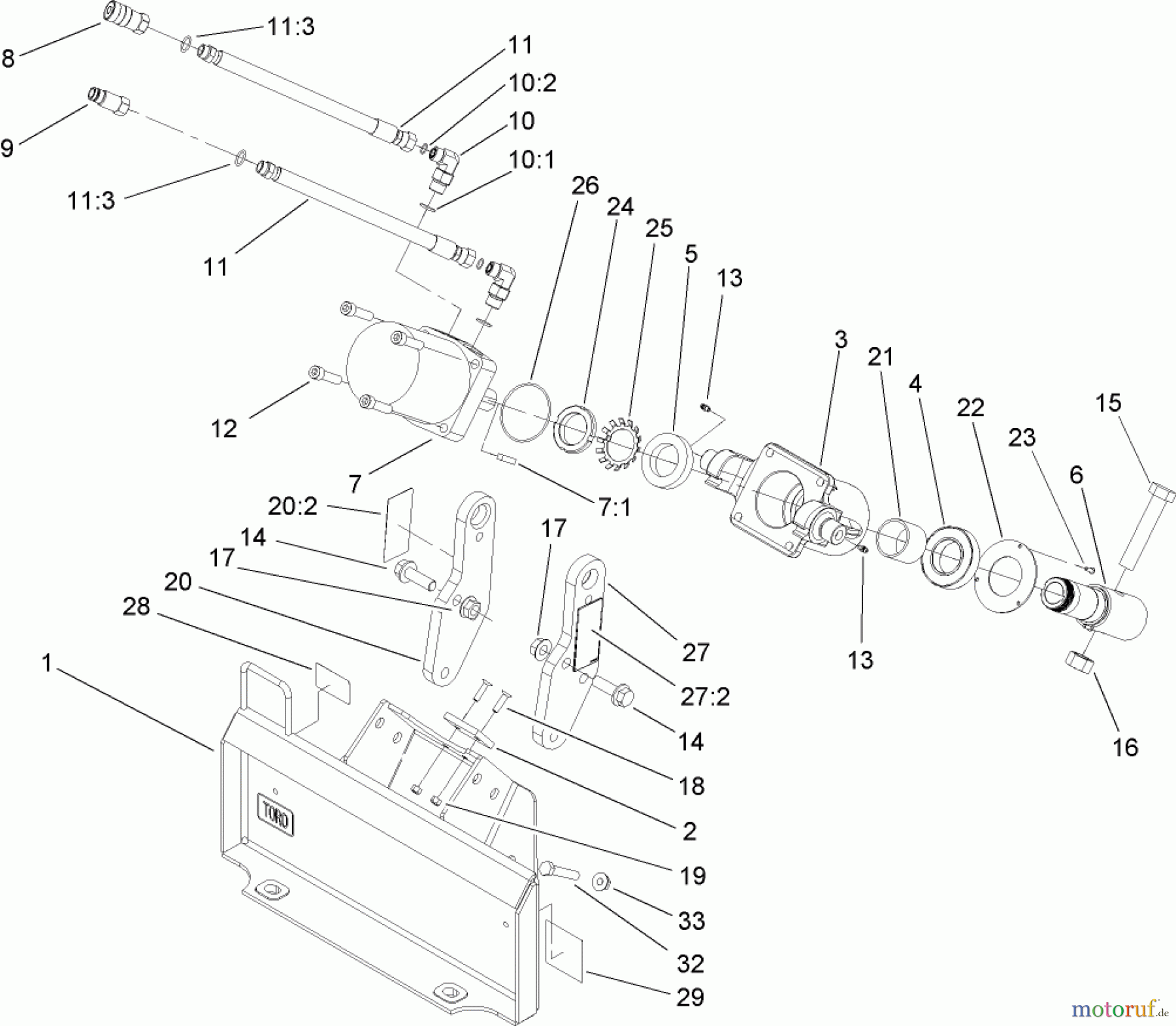  Compact Utility Attachments 22804 - Toro Auger Head, Dingo TX 413 Compact Utility Loaders (SN: 280000001 - 280999999) (2008) AUGER HEAD ASSEMBLY