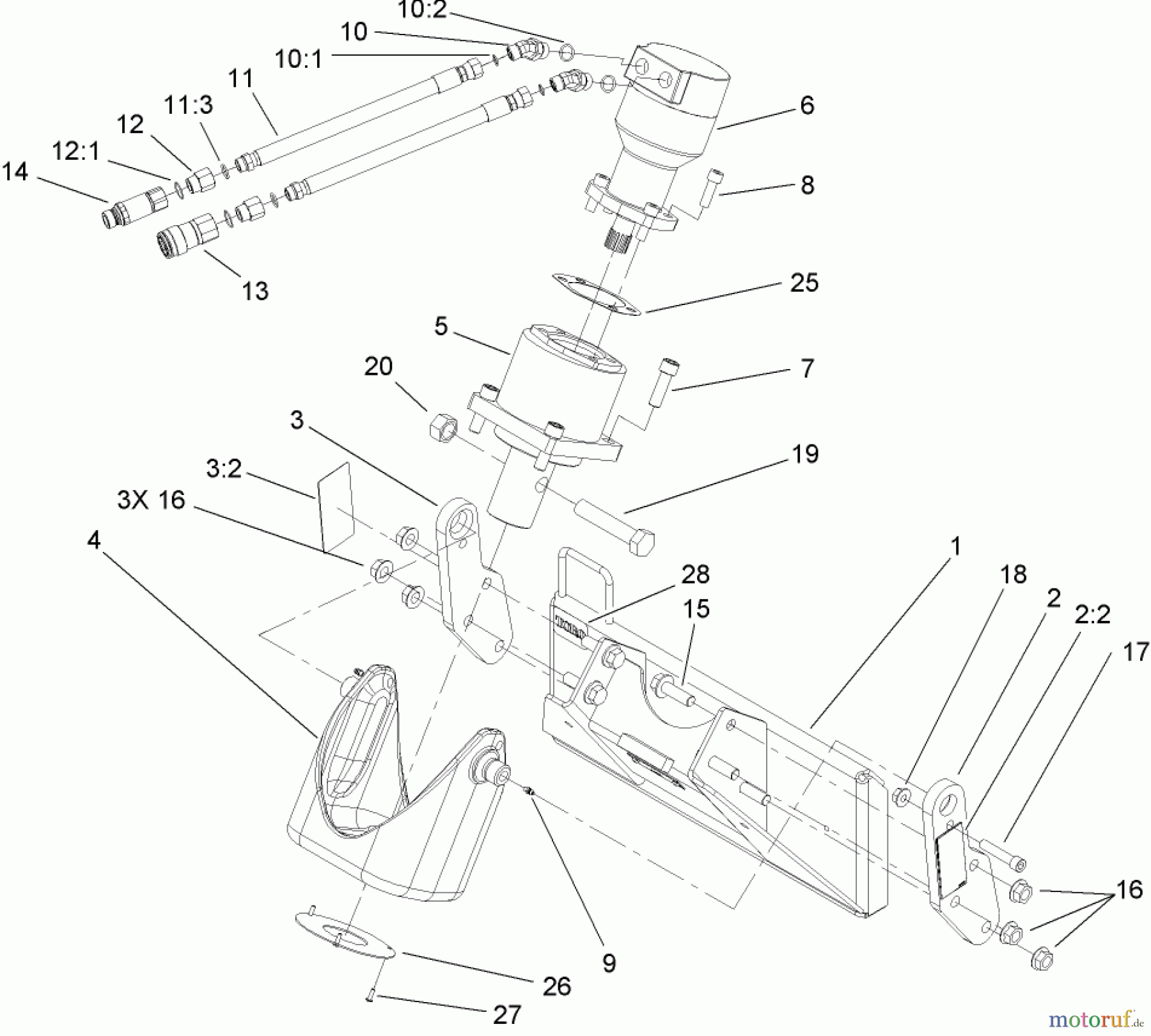  Compact Utility Attachments 22805 - Toro Auger Head, Dingo Compact Utility Loaders (SN: 280000001 - 280999999) (2008) AUGER HEAD ASSEMBLY