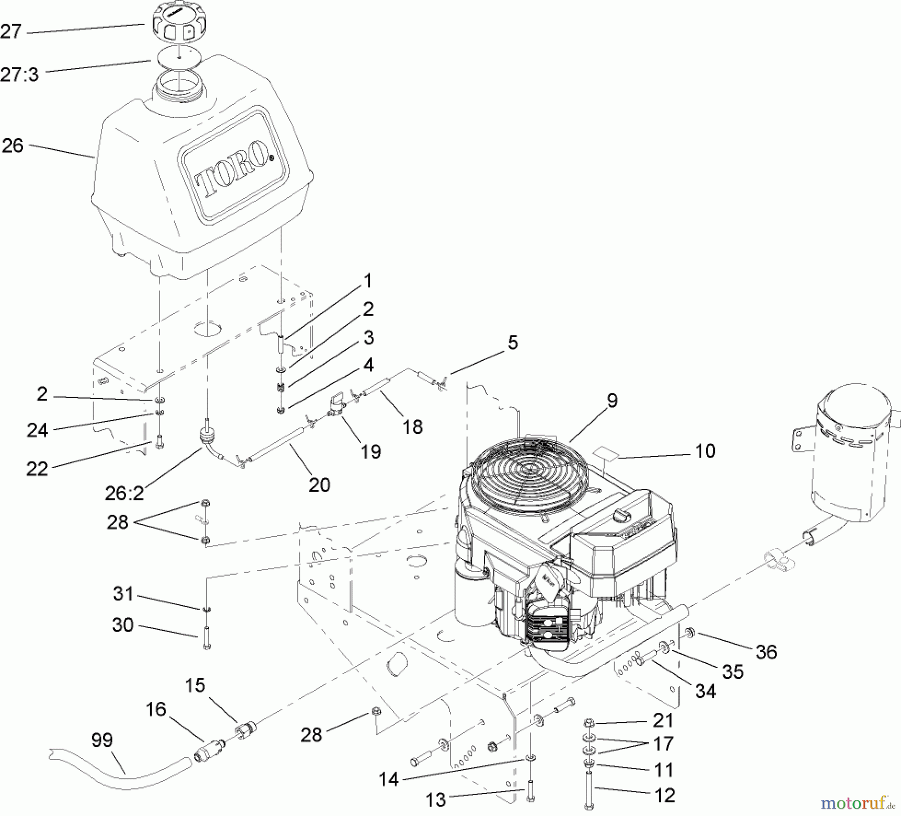  Rasenmäher für Großflächen 30698 - Toro Commercial 48